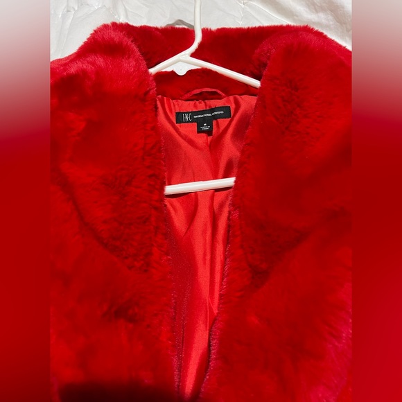NC Red Faux Fur Coat – Perfect for the Holidays – Brand New - Picture 2 of 4